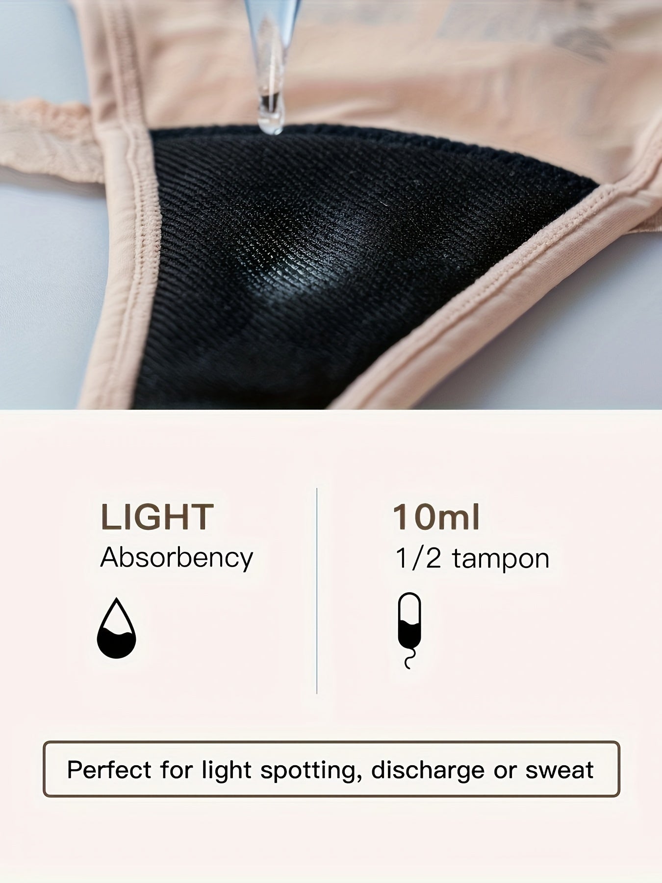 FHP 6 Pack Period Thong Underwear Lace Period Panties Light Absorbency Seamless Leakproof Underwear for Women