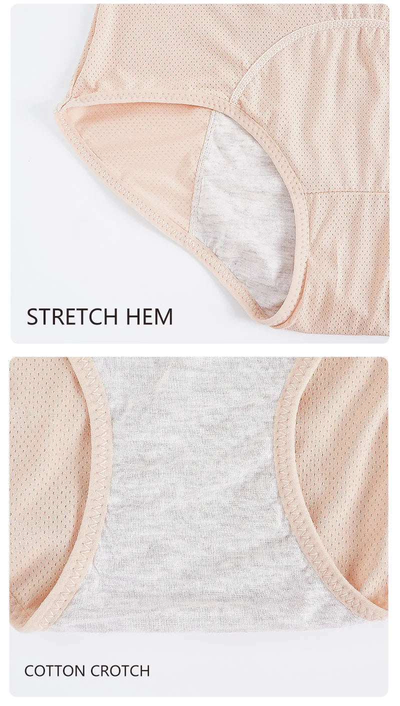 FHP 3pcs/Set Leak Proof Menstrual Panties Women Period Underwear Sexy Pants Physiological Underwear Plus Size Waterproof Briefs