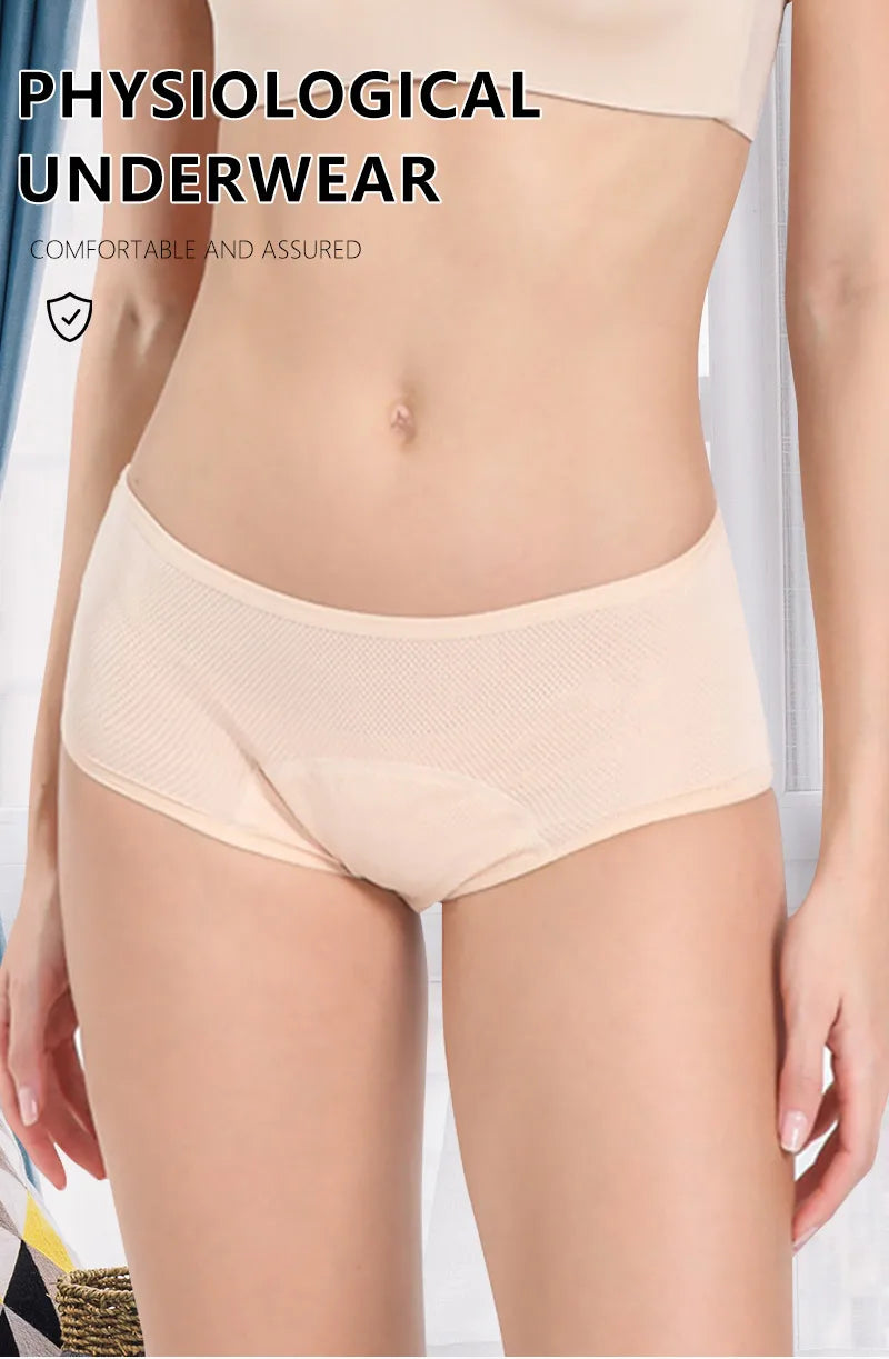 FHP 3pcs/Set Leak Proof Menstrual Panties Women Period Underwear Sexy Pants Physiological Underwear Plus Size Waterproof Briefs