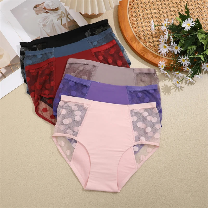 FHP Female Physiological Pants Leak Proof Briefs Wave Point Women Underwear Health Seamless Briefs Period Menstrual