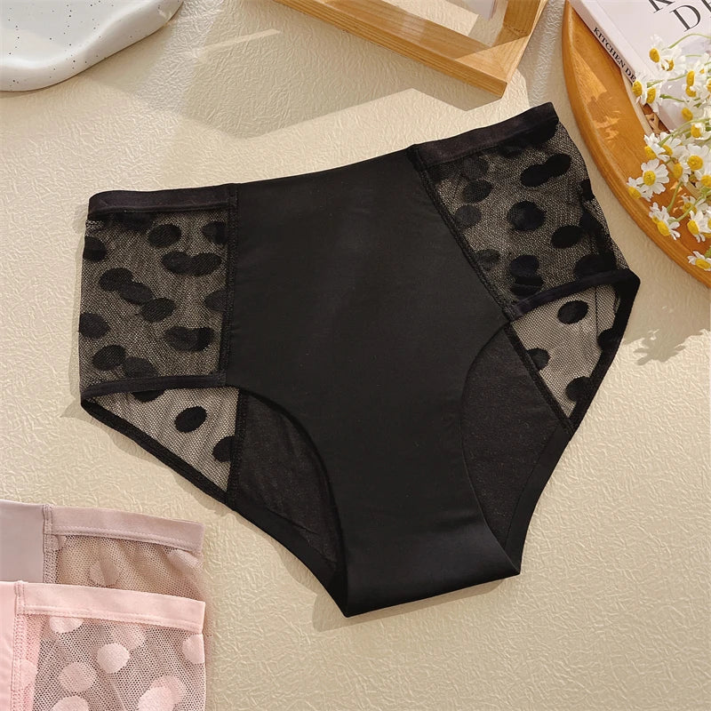 FHP Female Physiological Pants Leak Proof Briefs Wave Point Women Underwear Health Seamless Briefs Period Menstrual