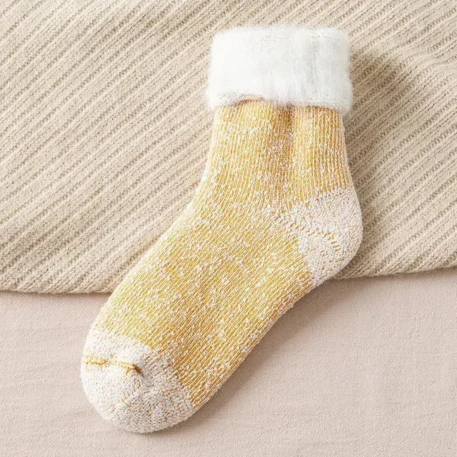 Super Soft Fleece Winter Warm Socks for Women Solid Winter Warm Thicken Coral Plush Socks Thermal Snow Home Sleep Floor Socks