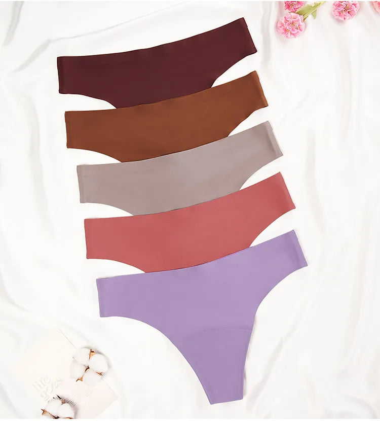 New Design Seamless Low Waist Leak Proof 4 Layer Menstrual Panties Washable Light Flow Period Panties For Women Thong