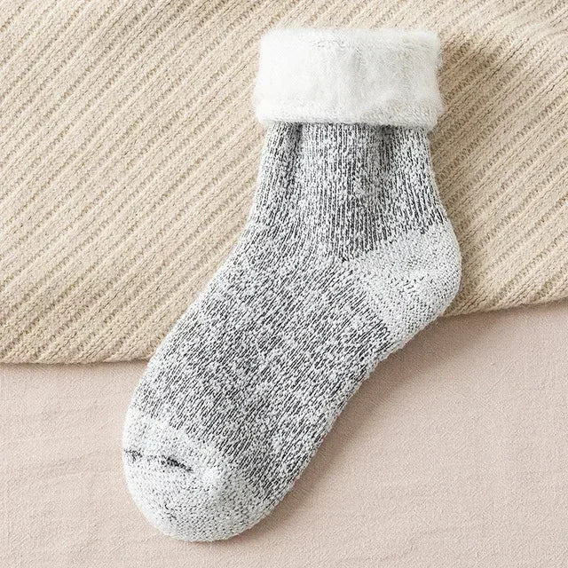 Super Soft Fleece Winter Warm Socks for Women Solid Winter Warm Thicken Coral Plush Socks Thermal Snow Home Sleep Floor Socks
