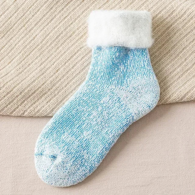 Super Soft Fleece Winter Warm Socks for Women Solid Winter Warm Thicken Coral Plush Socks Thermal Snow Home Sleep Floor Socks