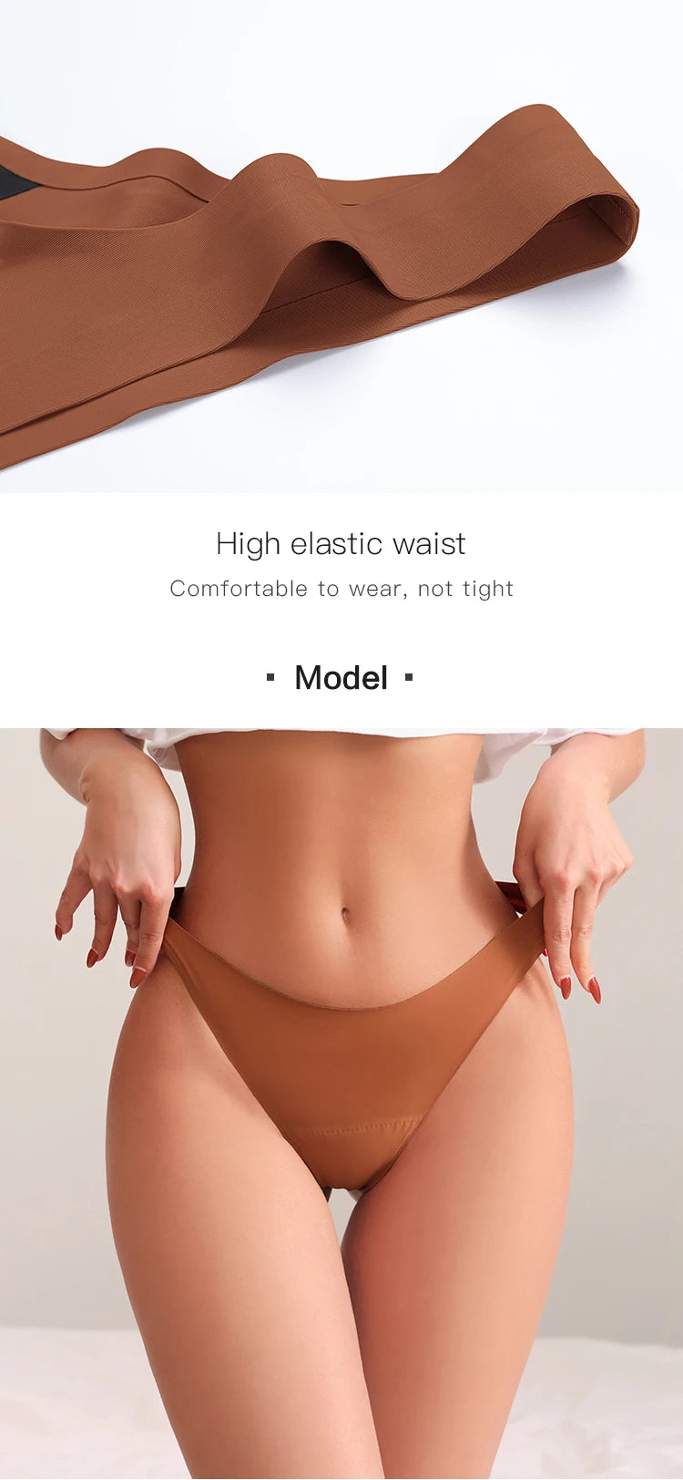 New Design Seamless Low Waist Leak Proof 4 Layer Menstrual Panties Washable Light Flow Period Panties For Women Thong