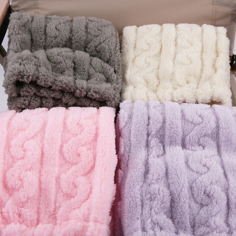 Thickened Velvet Twist Leg Warm Knee Socks High Boots Floor Shoes For Ladies Indoor Slippers