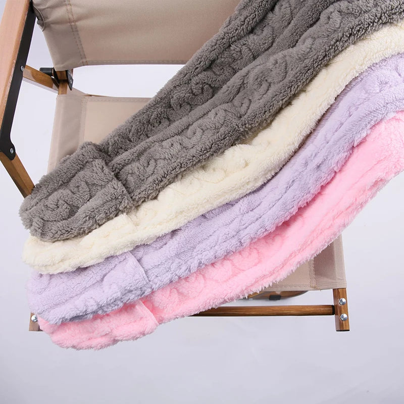 Thickened Velvet Twist Leg Warm Knee Socks High Boots Floor Shoes For Ladies Indoor Slippers