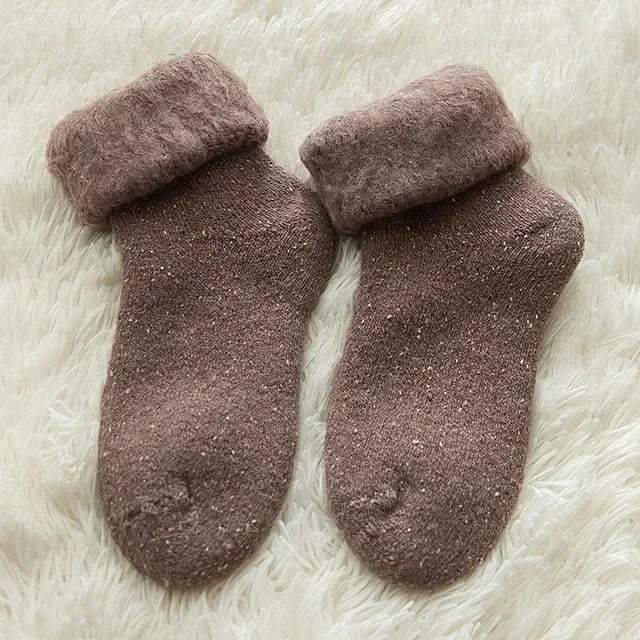 Super Soft Fleece Winter Warm Socks for Women Solid Winter Warm Thicken Coral Plush Socks Thermal Snow Home Sleep Floor Socks