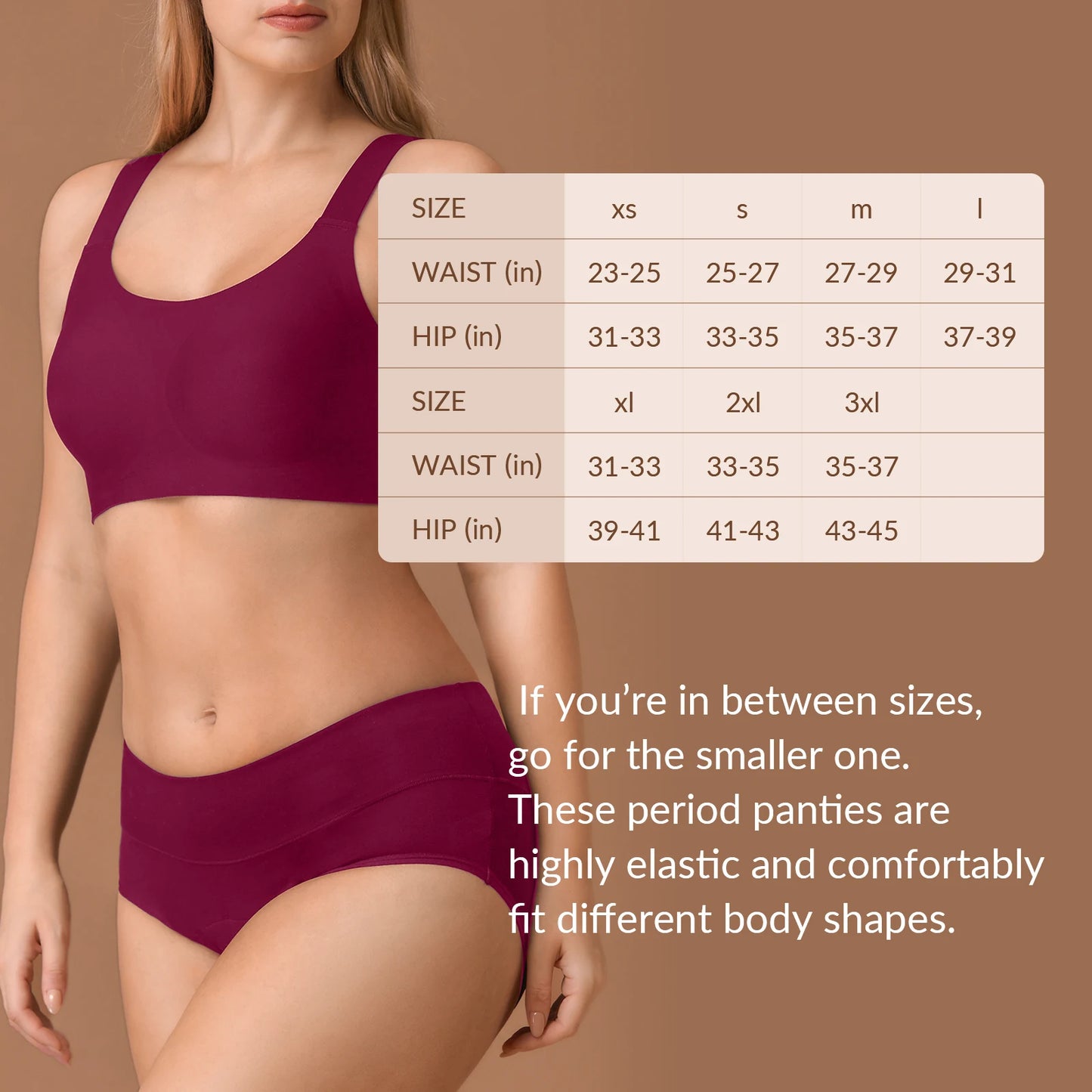 FHP 2-Pack Period Underwear for Women & Teens, Leakproof Menstrual Panties, Bamboo Viscose Briefs, Breathable & Comfortable