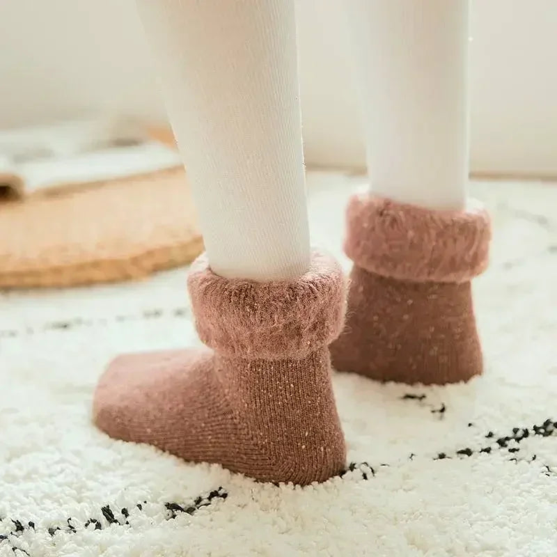 Super Soft Fleece Winter Warm Socks for Women Solid Winter Warm Thicken Coral Plush Socks Thermal Snow Home Sleep Floor Socks