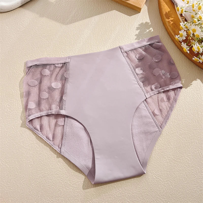 FHP Female Physiological Pants Leak Proof Briefs Wave Point Women Underwear Health Seamless Briefs Period Menstrual