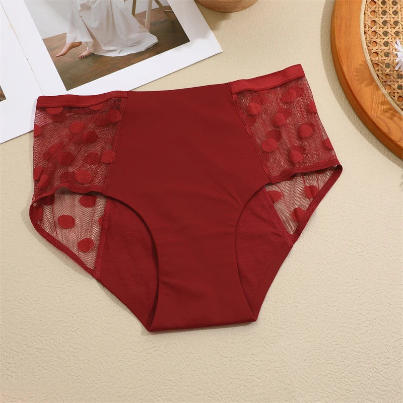 FHP Female Physiological Pants Leak Proof Briefs Wave Point Women Underwear Health Seamless Briefs Period Menstrual