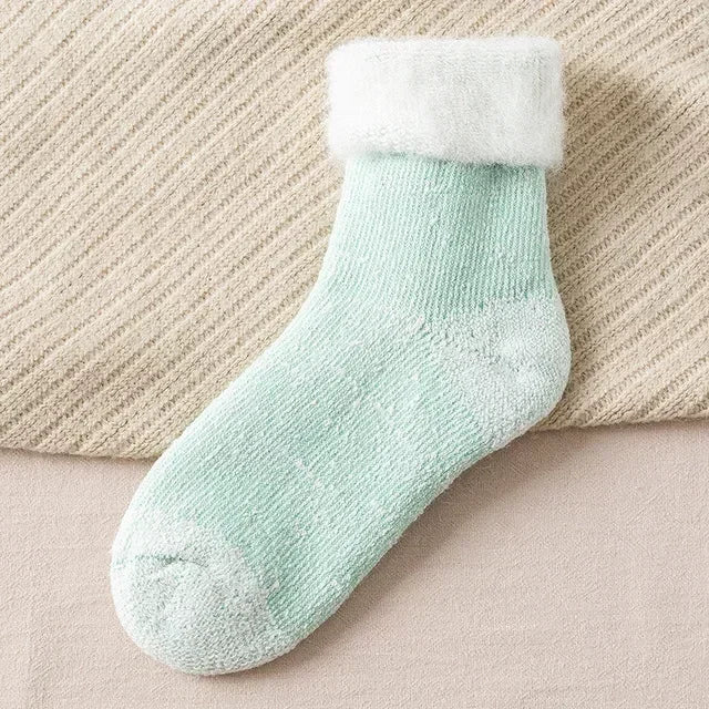 Super Soft Fleece Winter Warm Socks for Women Solid Winter Warm Thicken Coral Plush Socks Thermal Snow Home Sleep Floor Socks