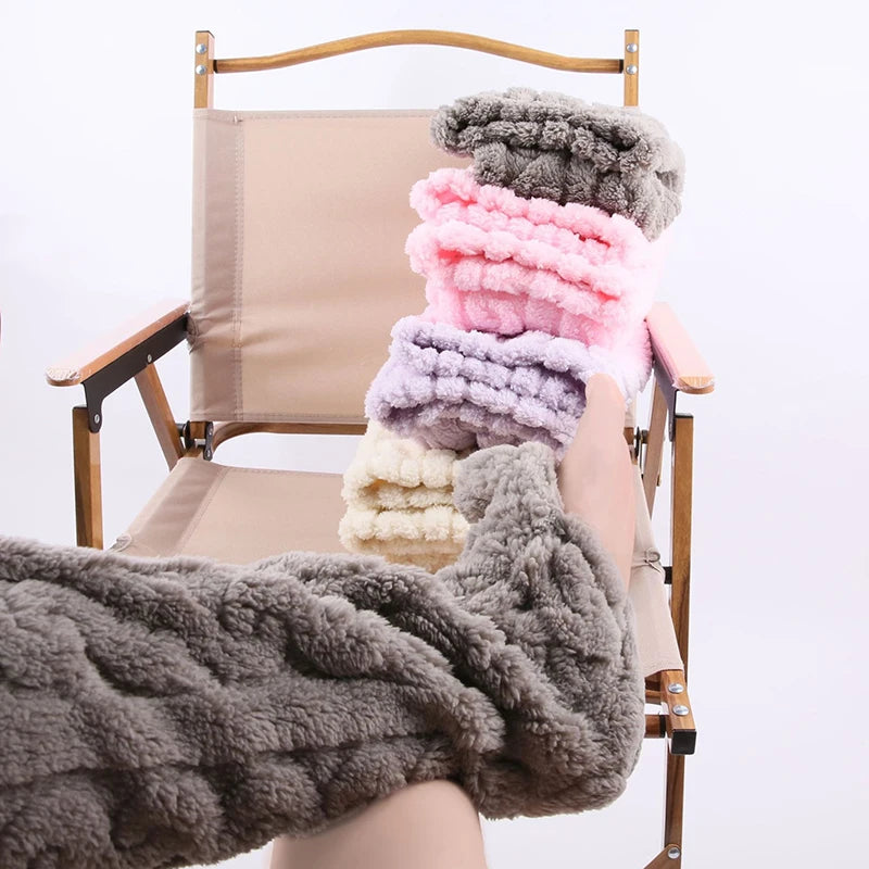 Thickened Velvet Twist Leg Warm Knee Socks High Boots Floor Shoes For Ladies Indoor Slippers