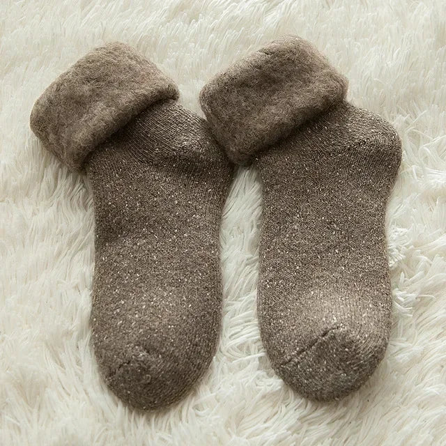 Super Soft Fleece Winter Warm Socks for Women Solid Winter Warm Thicken Coral Plush Socks Thermal Snow Home Sleep Floor Socks