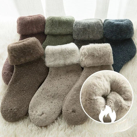Super Soft Fleece Winter Warm Socks for Women Solid Winter Warm Thicken Coral Plush Socks Thermal Snow Home Sleep Floor Socks